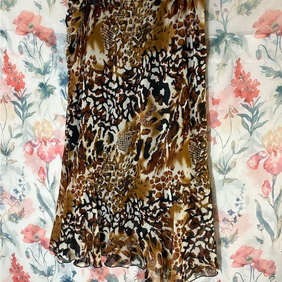 Vintage Leopard Print Flowy Skirt - Picture 2 of 6